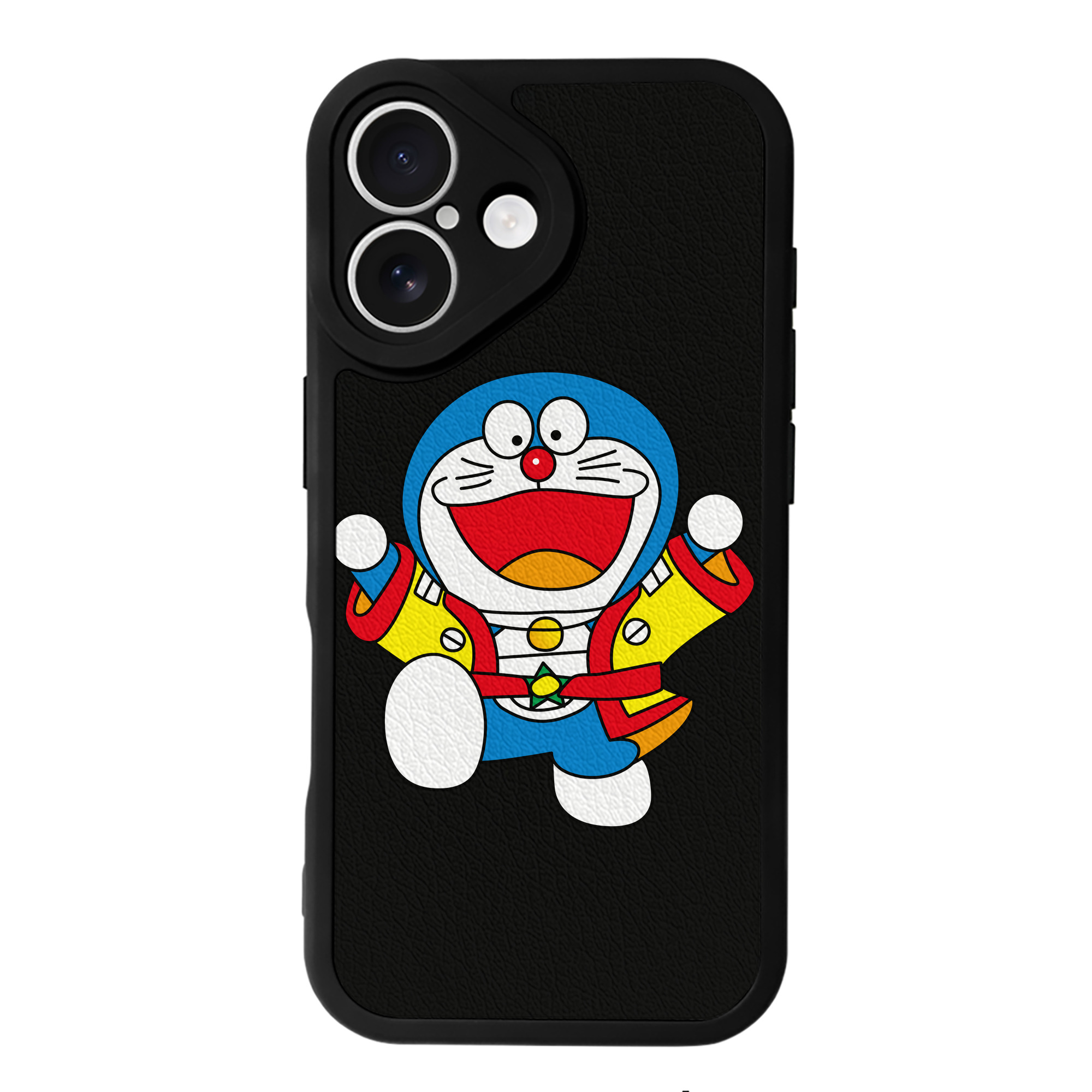 （画像用） ドラえもん Doraemon 【iPhone 16シリーズ対応】シリコンスマホケース（レザー調） 材質：シリコン